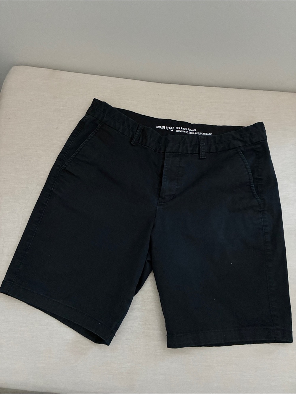 GAP Women's Black Flat-Front Chino Shorts